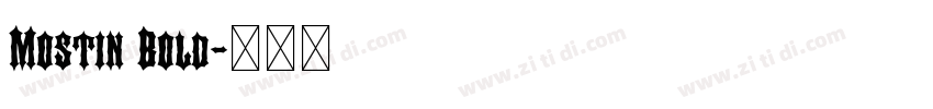 Mostin Bold字体转换